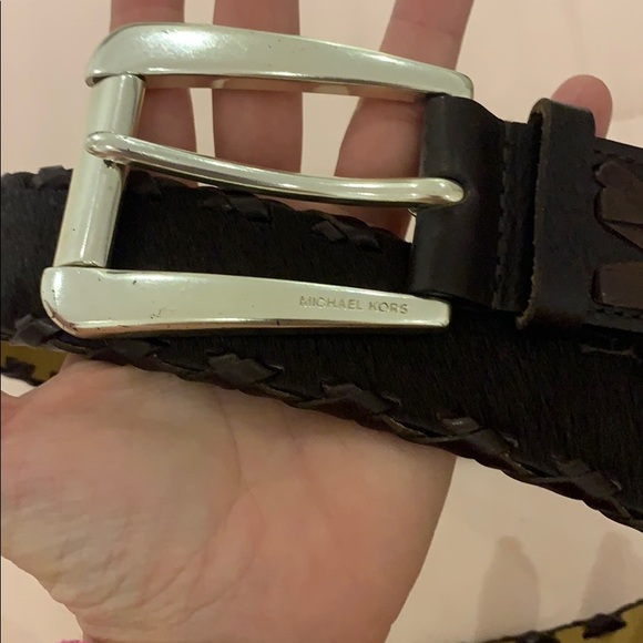 MICHAEL KORS Brown Leather/Calf Belt main image 8